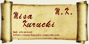 Miša Kuručki vizit kartica